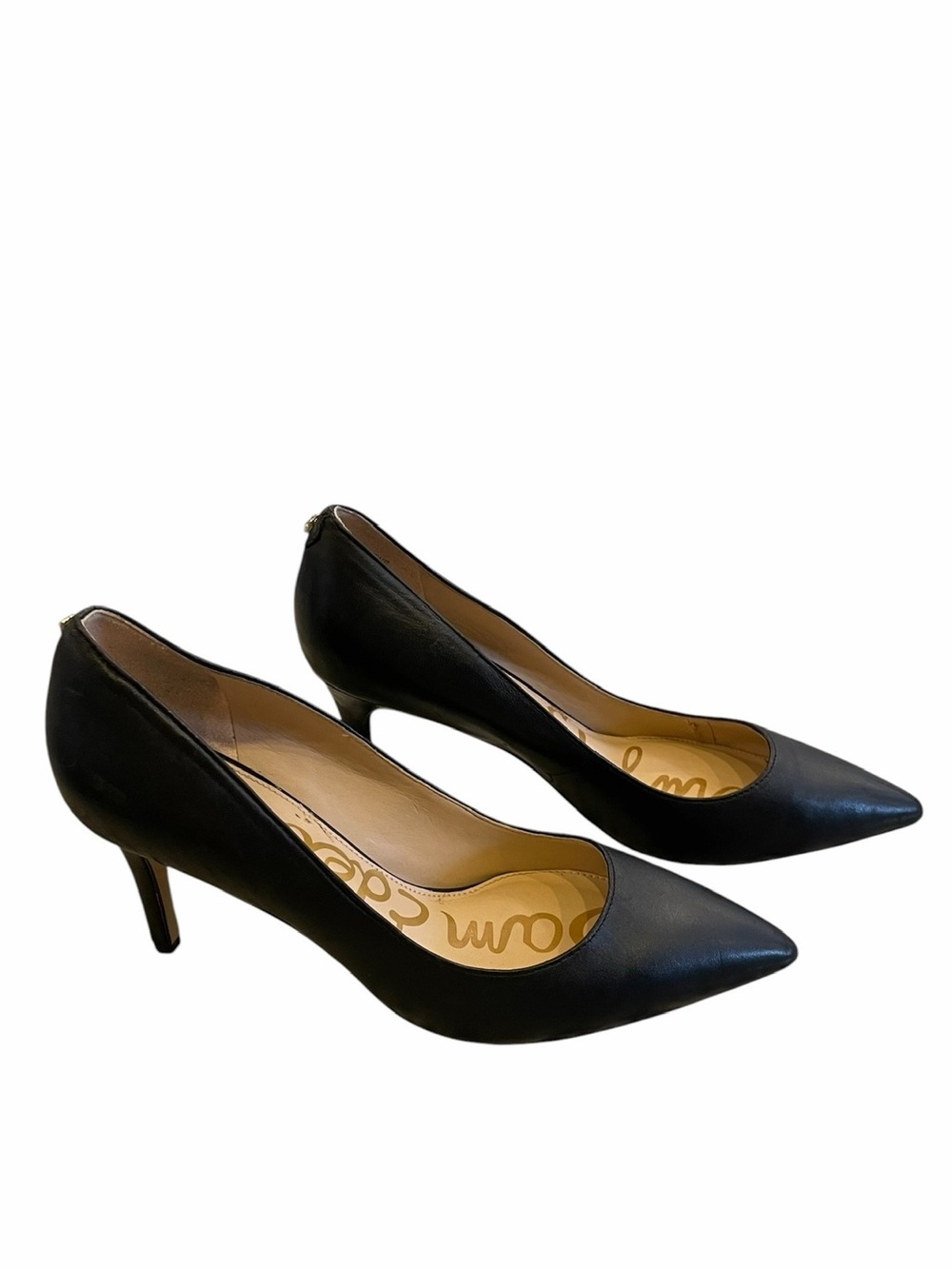 Sam Edelman Black Pointed Toe Leather Pumps - Picture 6 of 6